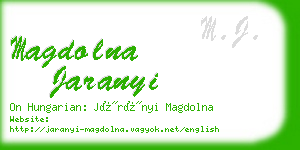 magdolna jaranyi business card